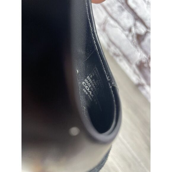 Coach Lacey Patchwork Black Leather Suede Pointed High Heels Women Sz 7B US/37EU - Picture 10 of 16